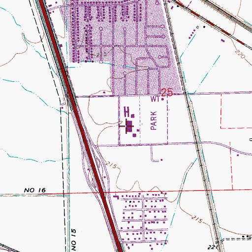 Topographic Map of Marion High School, AR