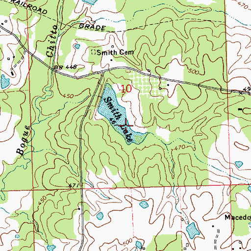 Topographic Map of Smith Lake, MS