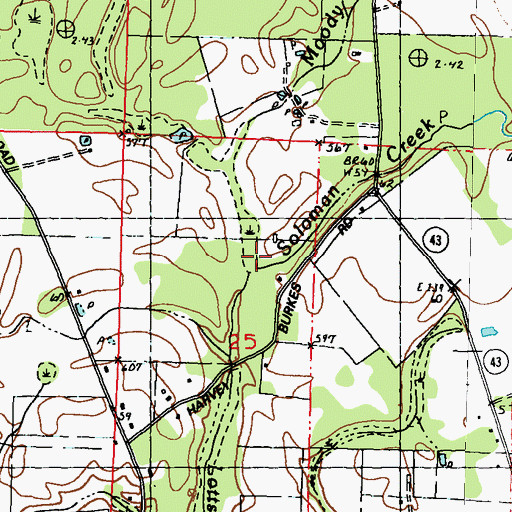 Topographic Map of Soloman Creek, MS