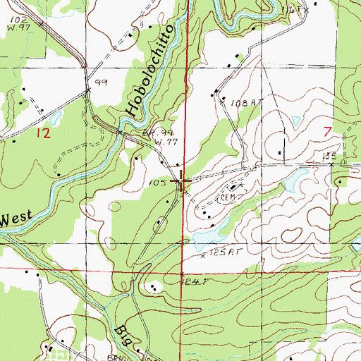 Topographic Map of Sones Chapel, MS