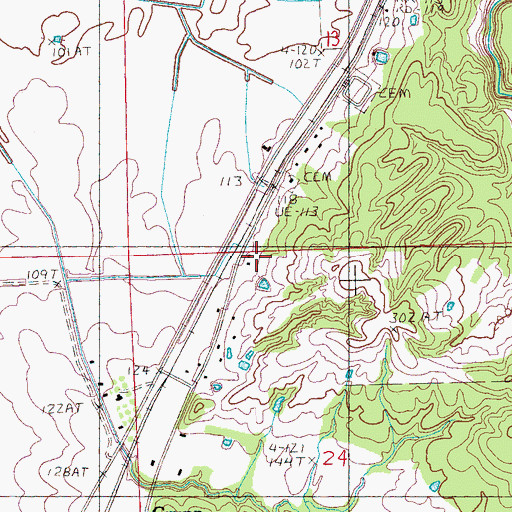 Topographic Map of Sonora School, MS