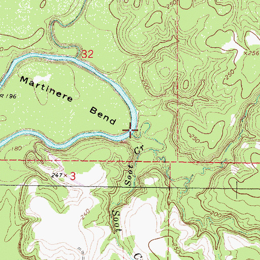 Topographic Map of Soot Creek, MS