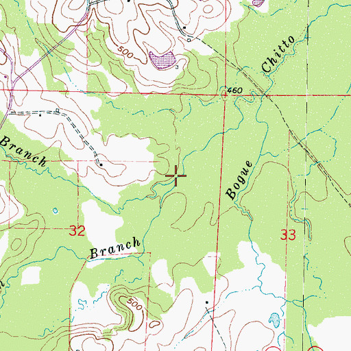 Topographic Map of Sorghum Branch, MS