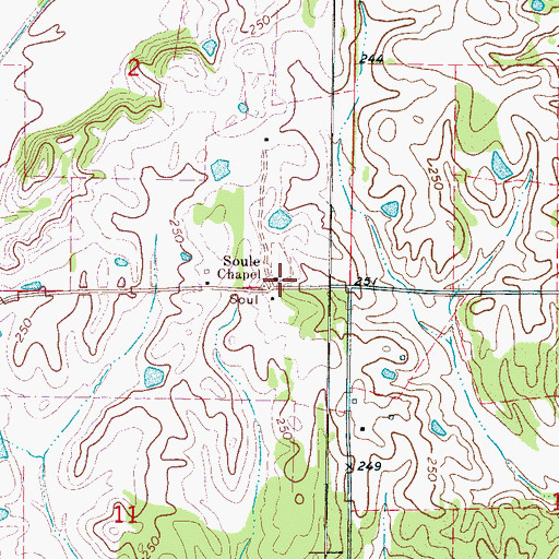 Topographic Map of Soule Chapel, MS