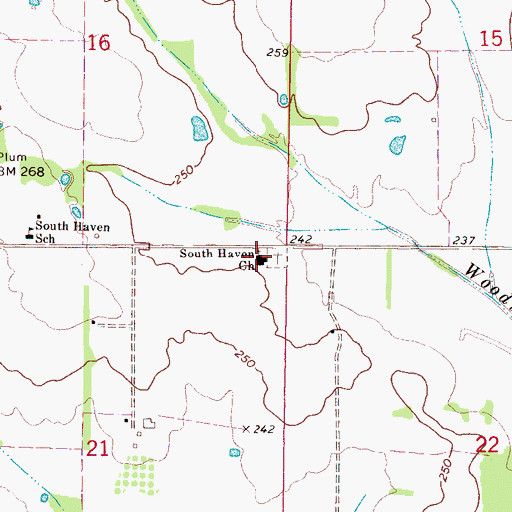 Topographic Map of South Haven Church, MS