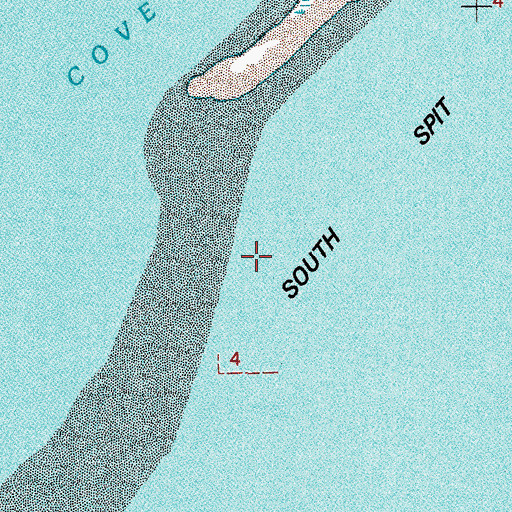Topographic Map of South Spit, MS