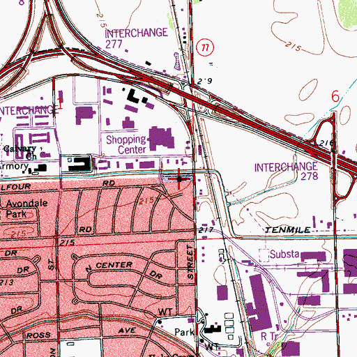 Topographic Map of Missouri Street Church of Christ, AR