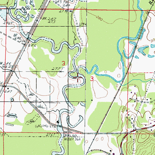 Topographic Map of Sowashee Creek, MS