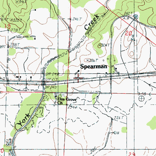 Topographic Map of Spearman, MS