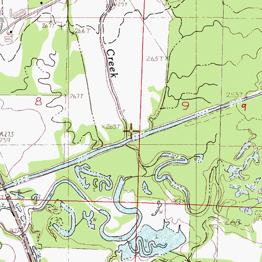 Topographic Map of Splinter Creek, MS