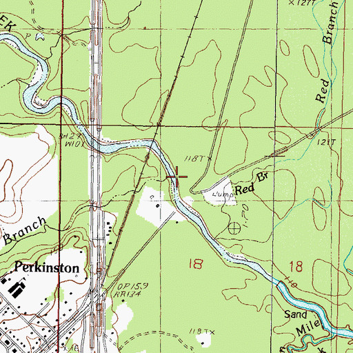 Topographic Map of Spring Branch, MS