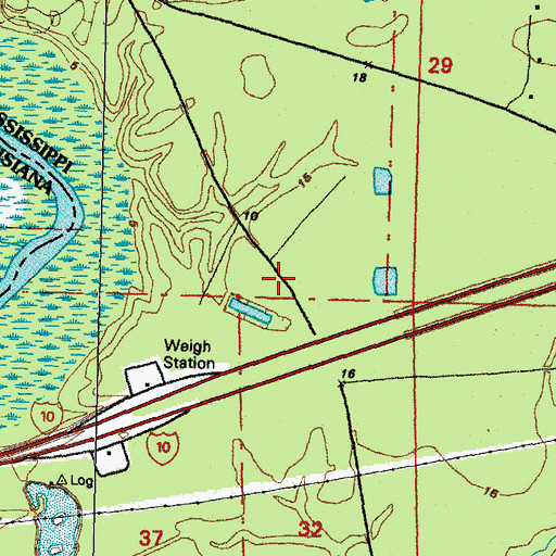 Topographic Map of Spring Branch Church, MS
