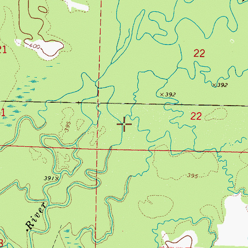 Topographic Map of Spring Creek, MS
