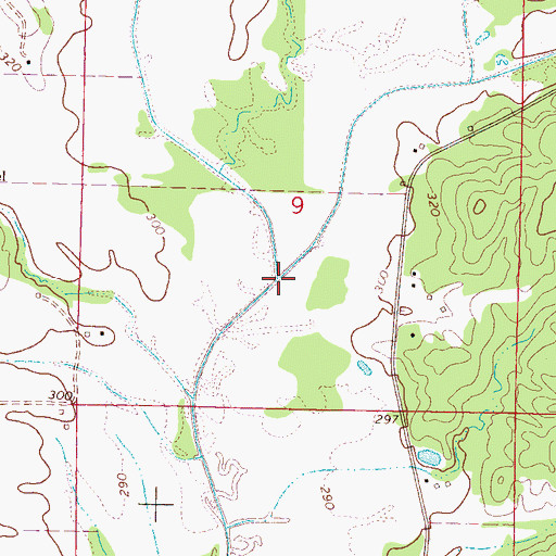 Topographic Map of Spring Creek, MS