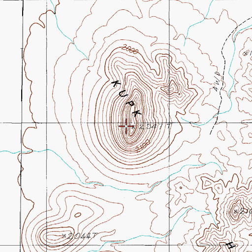 Topographic Map of Kupk Hills, AZ