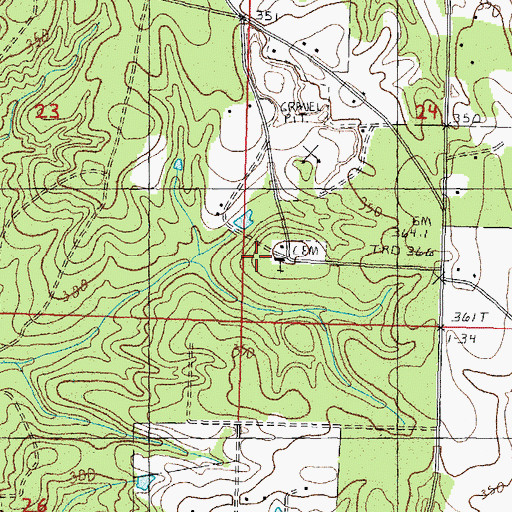 Topographic Map of Spring Hill Church, MS