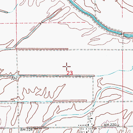 Topographic Map of Township of Old River (historical), AR