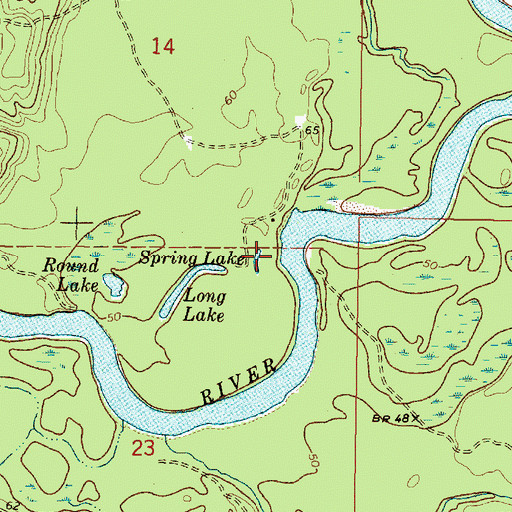 Topographic Map of Spring Lake, MS