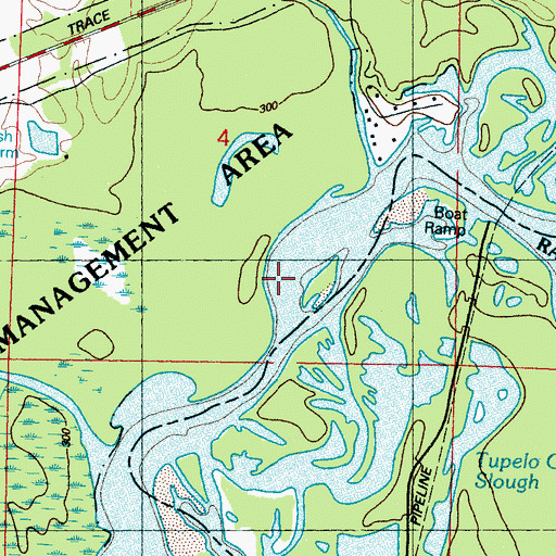 Topographic Map of Spring Lake, MS
