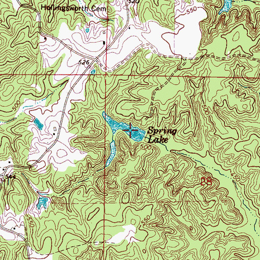 Topographic Map of Spring Lake, MS