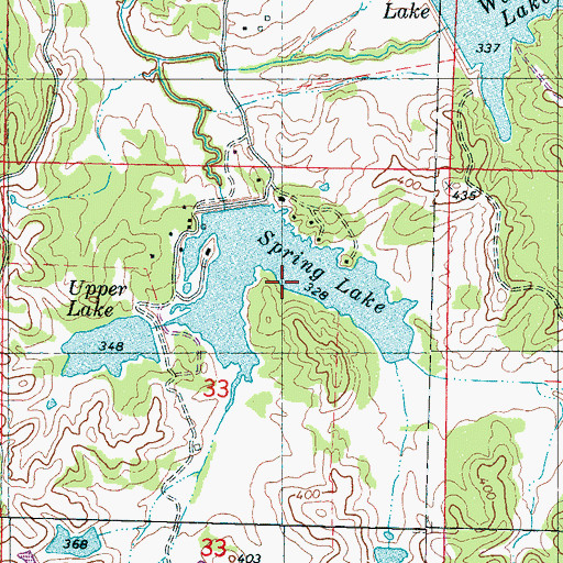 Topographic Map of Spring Lake, MS