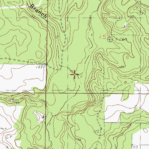Topographic Map of Sprout Branch, MS