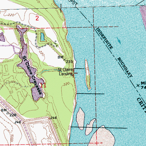 Topographic Map of Saint Claire Landing, AR