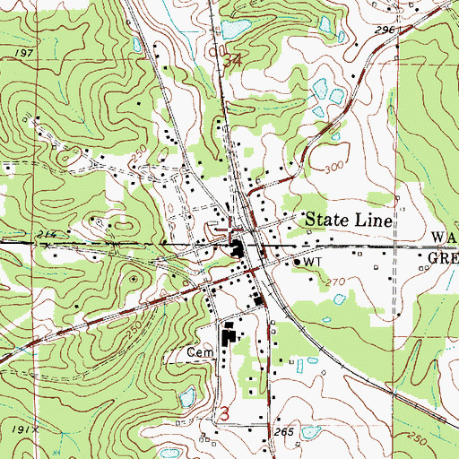 Topographic Map of State Line, MS
