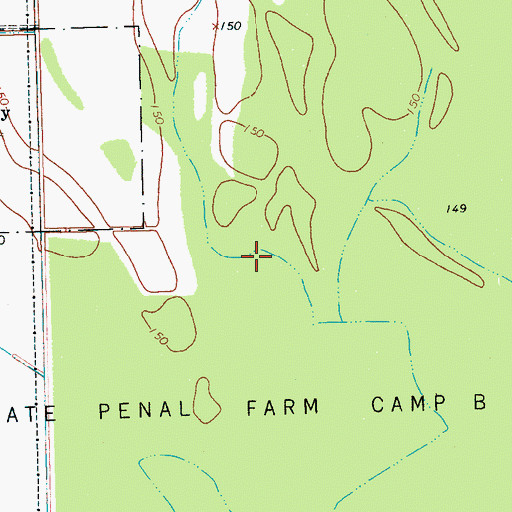 Topographic Map of State Penal Farm Camp B, MS