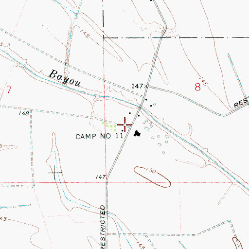 Topographic Map of State Penal Farm Camp Number 11, MS