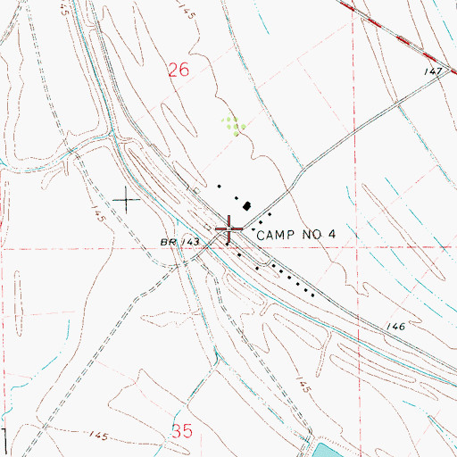 Topographic Map of State Penal Farm Camp Number 4, MS