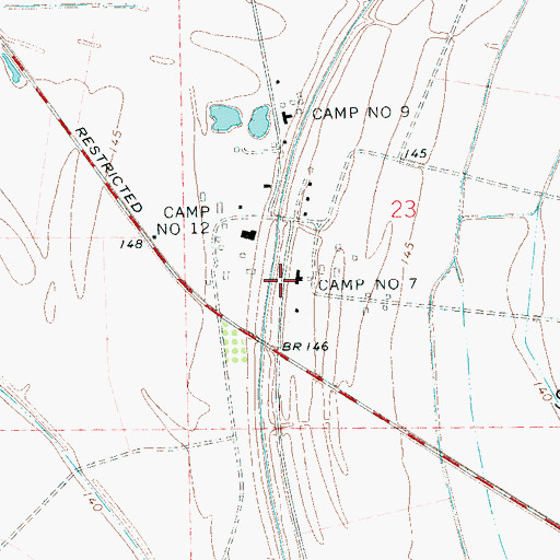 Topographic Map of State Penal Camp Farm Number 7, MS