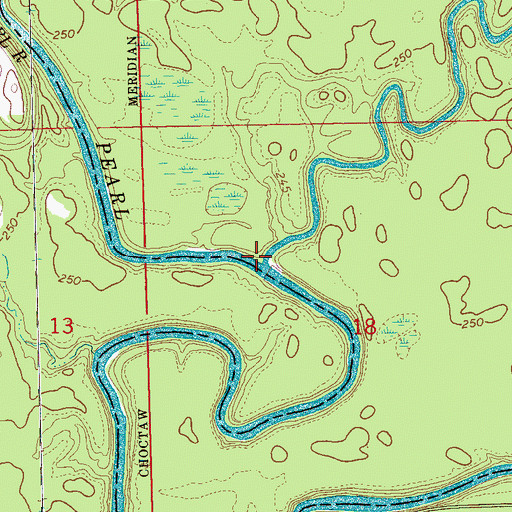 Topographic Map of Steen Creek, MS