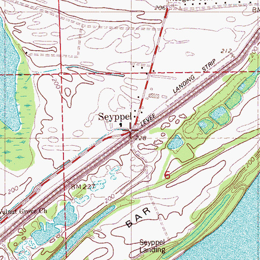 Topographic Map of Seyppel, AR