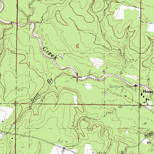 Topographic Map of Still Branch, MS