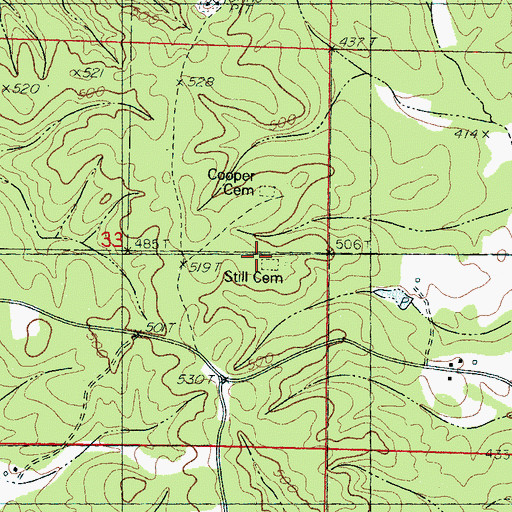 Topographic Map of Still Cemetery, MS