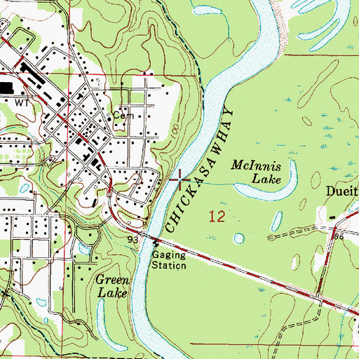 Topographic Map of Still House Branch, MS