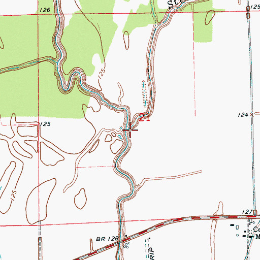 Topographic Map of Stillwater Bayou, MS