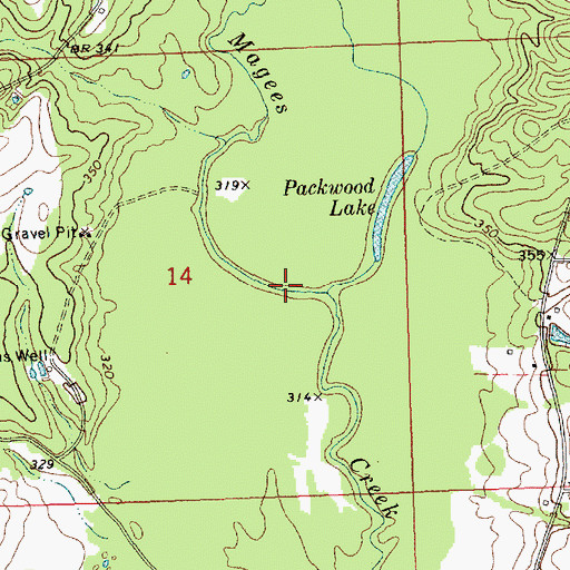 Topographic Map of Stovall Creek, MS