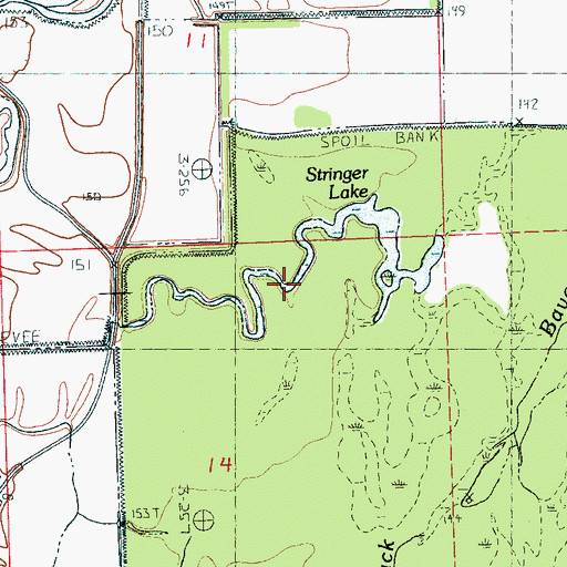 Topographic Map of Stringer Lake, MS