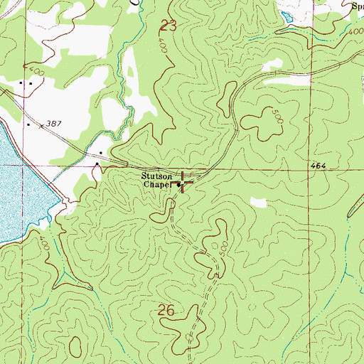 Topographic Map of Stutson Chapel, MS