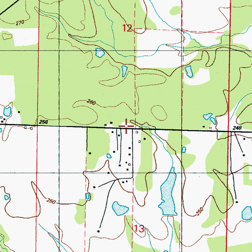 Topographic Map of Sudduth School, MS