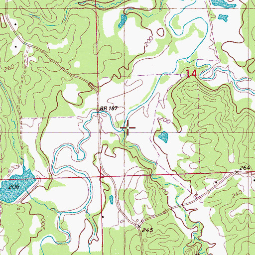 Topographic Map of Sugar Creek, MS
