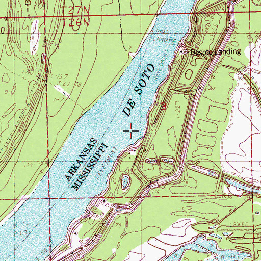 Topographic Map of Sunflower Revetment, MS