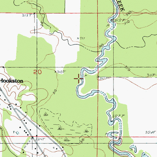 Topographic Map of Suqualena Creek, MS