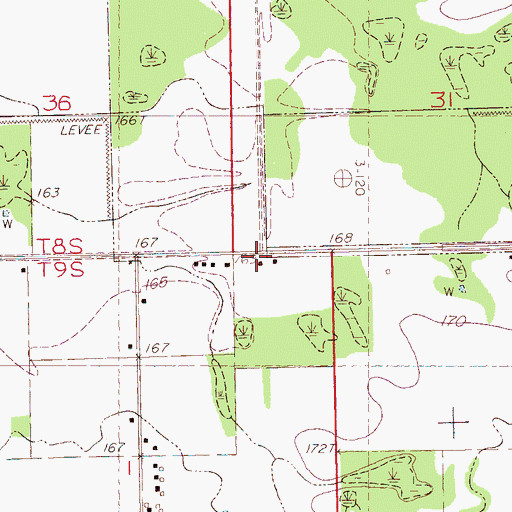 Topographic Map of Swango Church, MS