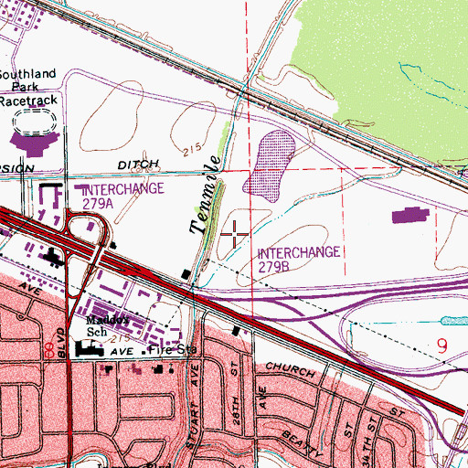 Topographic Map of Wilson-Rich Industrial Park, AR
