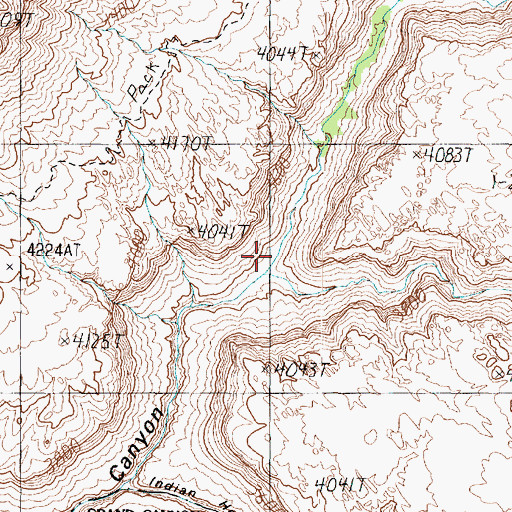 Topographic Map of Kwagunt Hollow, AZ