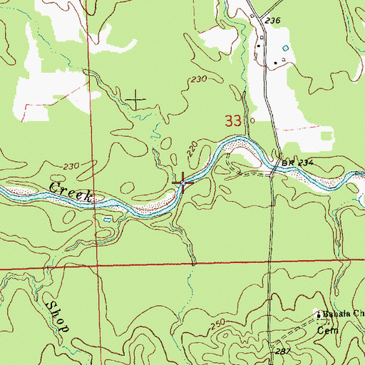 Topographic Map of Swilley Branch, MS