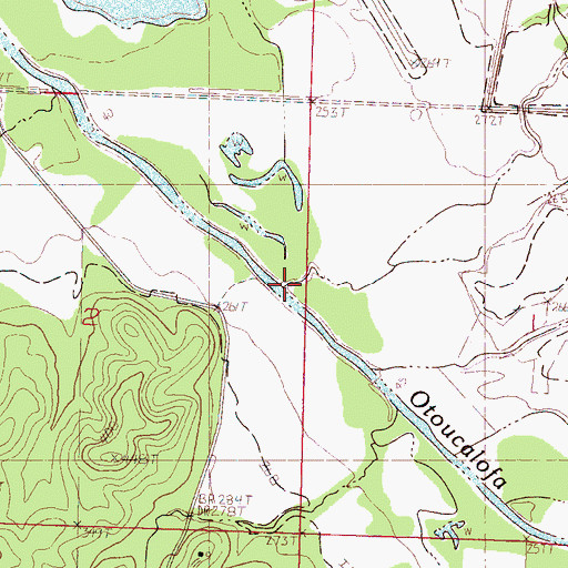 Topographic Map of Swindell Creek, MS